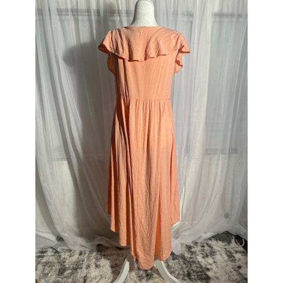 Torrid Size 14 Sleeveless Summer Hi-Lo Dress in Peach Pink - Picture 3 of 5
